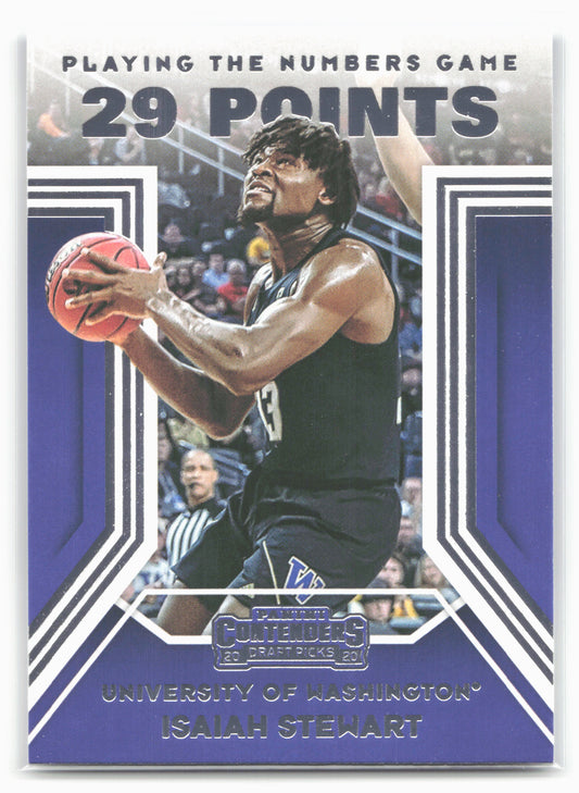 2020 Panini Contenders Draft Picks #25 Isaiah Stewart Playing the Numbers Game