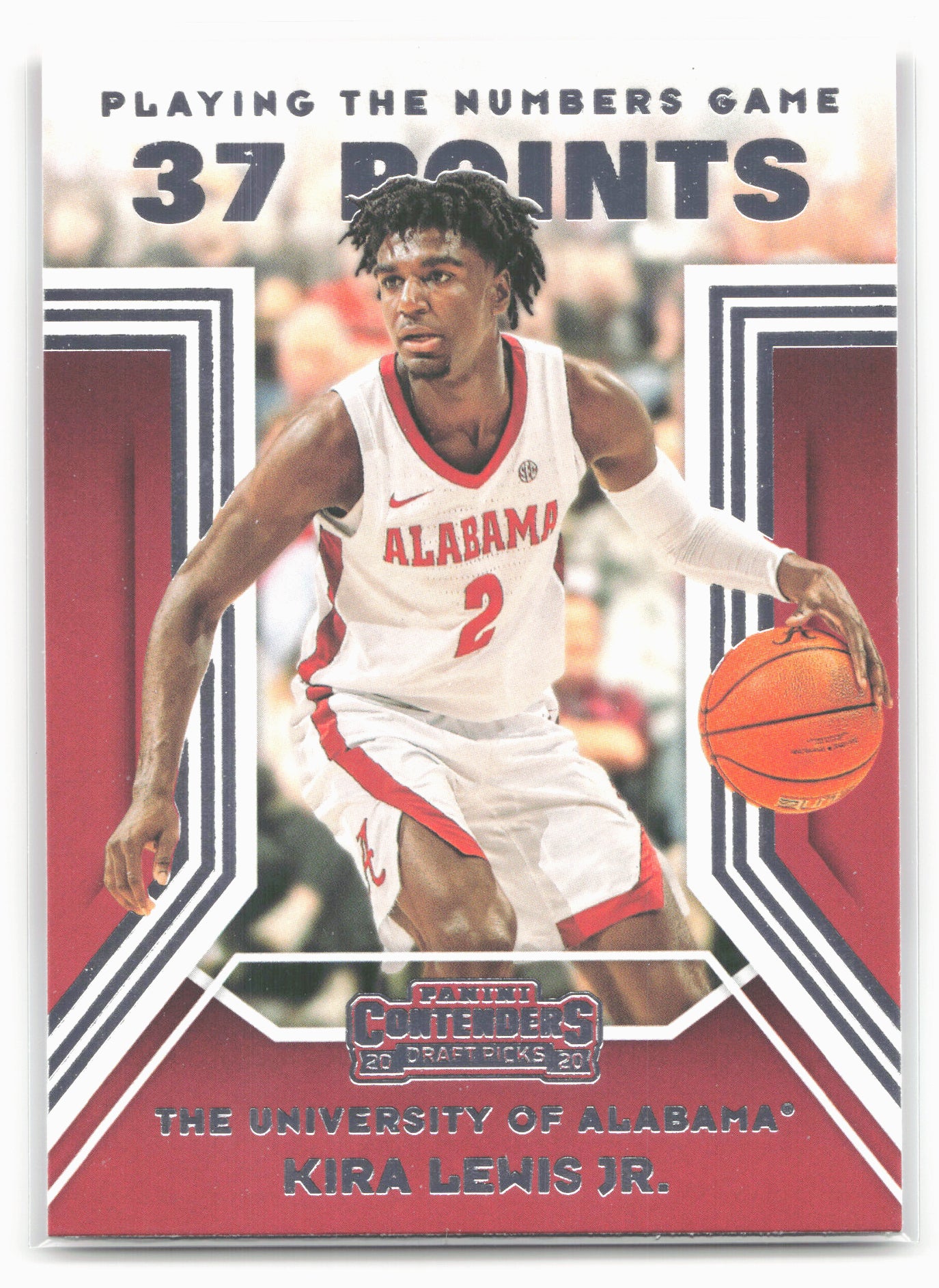 2020 Panini Contenders Draft Picks #23 Kira Lewis Jr. Playing the Numbers Game