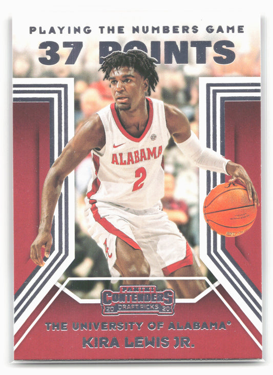 2020 Panini Contenders Draft Picks #23 Kira Lewis Jr. Playing the Numbers Game