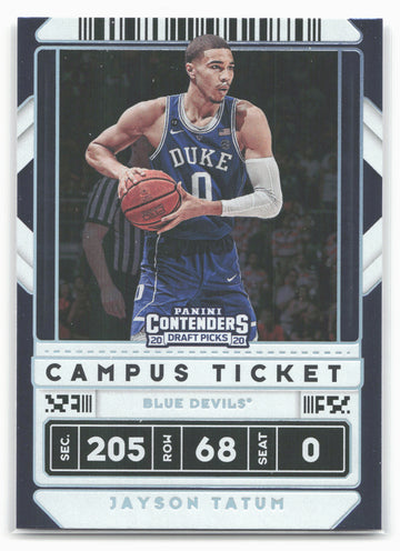 
2020 Panini Contenders Draft Picks #8b Jayson Tatum Campus Ticket