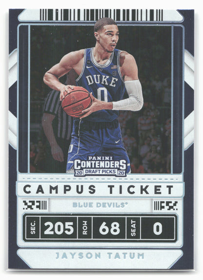 2020 Panini Contenders Draft Picks #8b Jayson Tatum Campus Ticket
