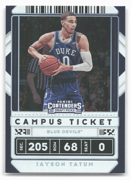 2020 Panini Contenders Draft Picks #8b Jayson Tatum Campus Ticket