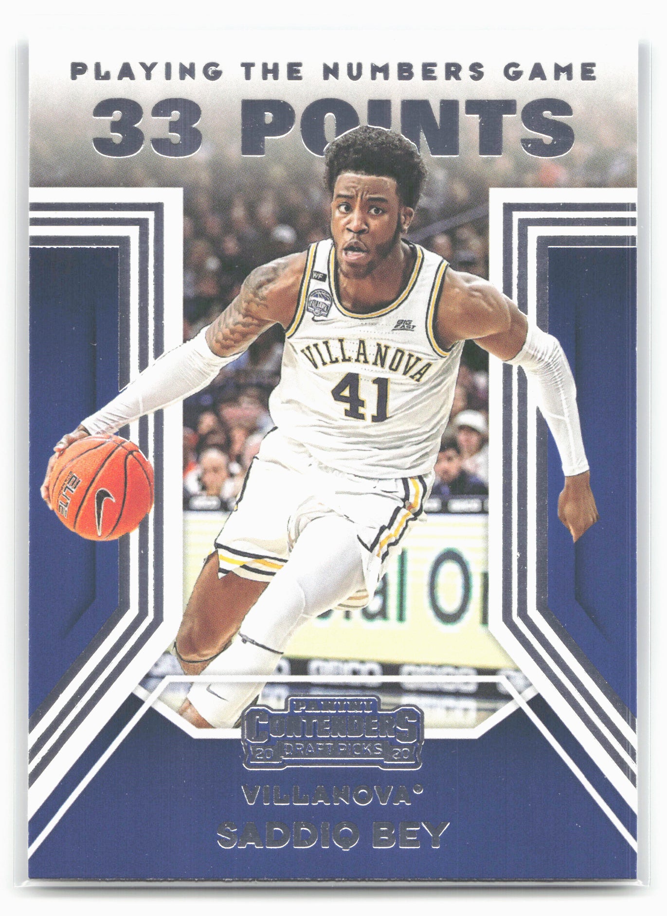 2020 Panini Contenders Draft Picks #19 Saddiq Bey Playing the Numbers Game