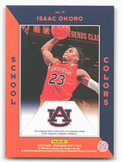 2020 Panini Contenders Draft Picks #11 Isaac Okoro School Colors