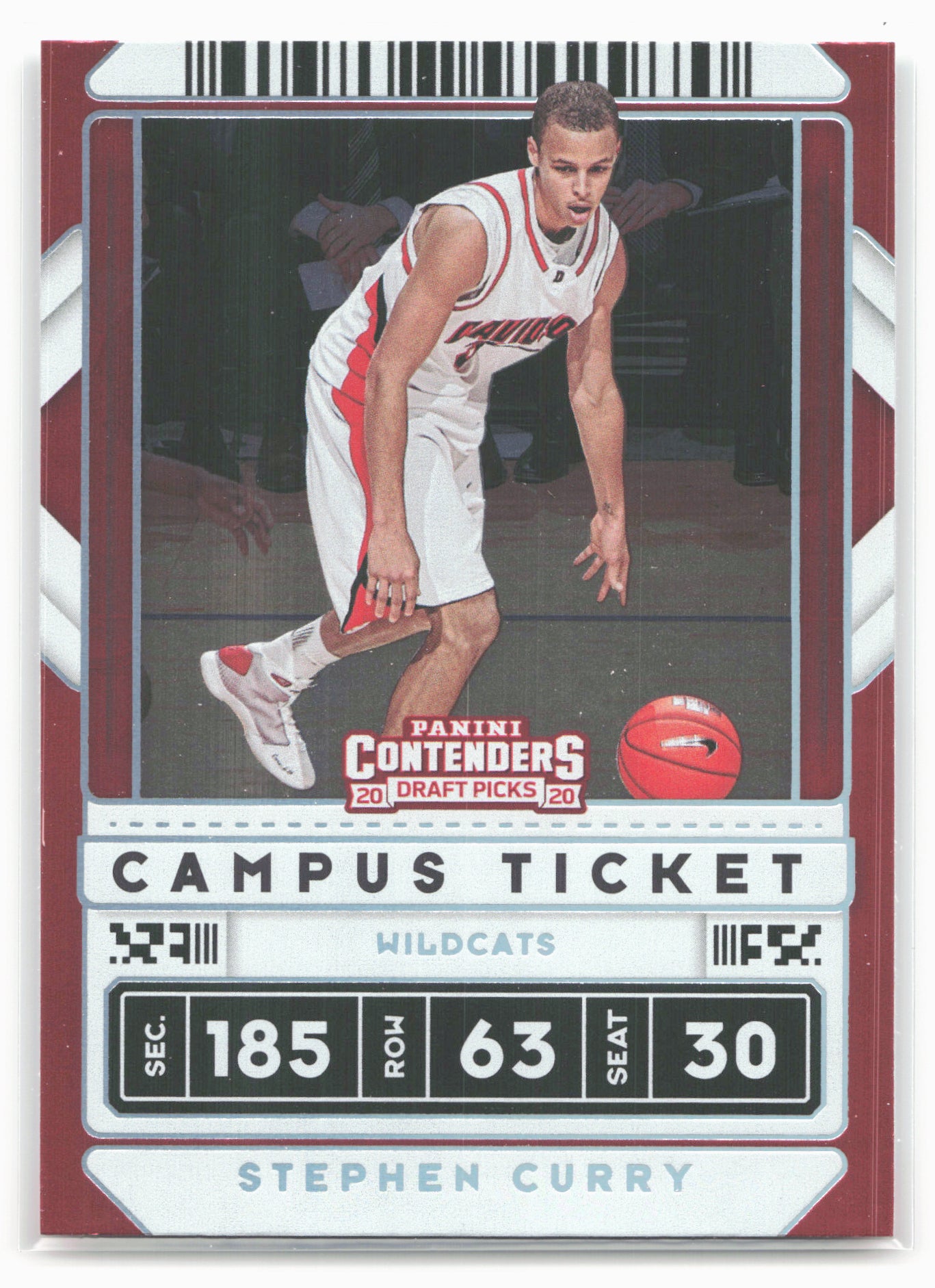 2020 Panini Contenders Draft Picks #1b Stephen Curry Campus Ticket