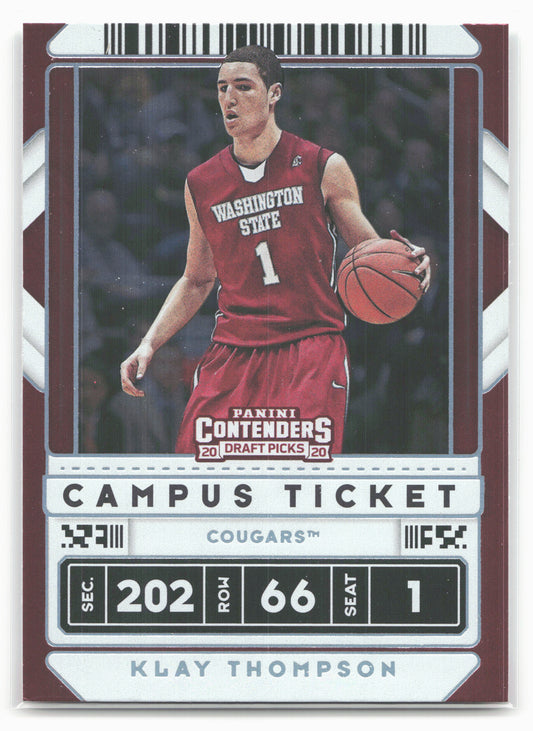 2020 Panini Contenders Draft Picks #6 Klay Thompson Campus Ticket