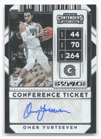 2020 Panini Contenders Draft Picks #100 Omer Yurtseven Conference Ticket #/99