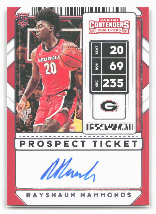 2020 Panini Contenders Draft Picks #110b Rayshaun Hammonds