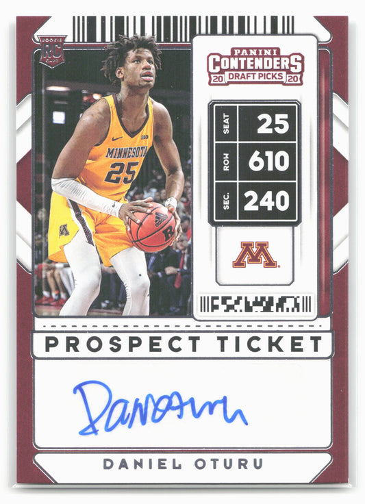2020 Panini Contenders Draft Picks #81b Daniel Oturu