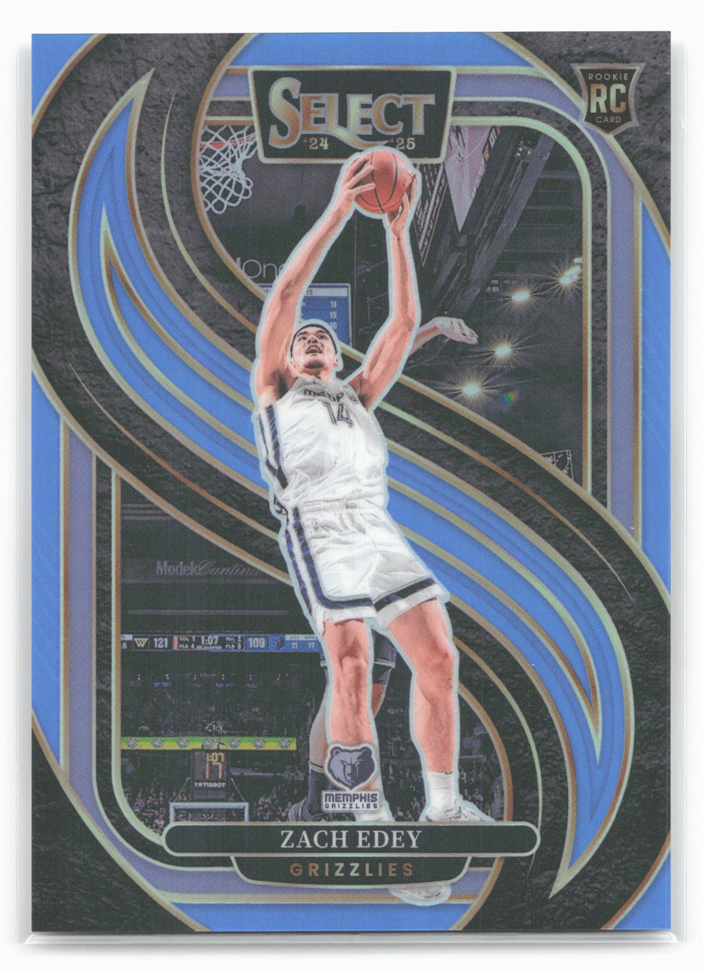 2024-25 Panini Select #192 Zach Edey Light Blue Prizm #/299