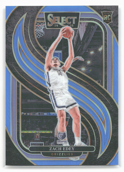 2024-25 Panini Select #192 Zach Edey Light Blue Prizm #/299