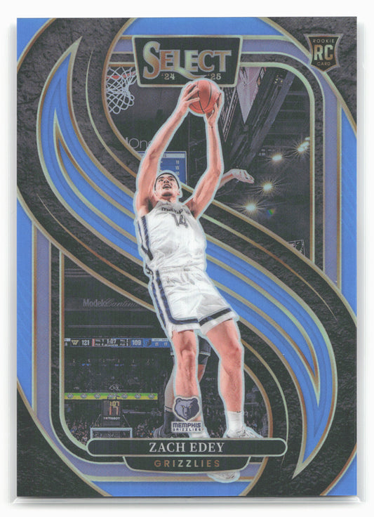 2024-25 Panini Select #192 Zach Edey Light Blue Prizm #/299