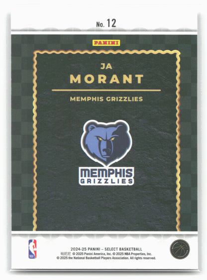 2024-25 Panini Select #12 Ja Morant Score Select Throwback