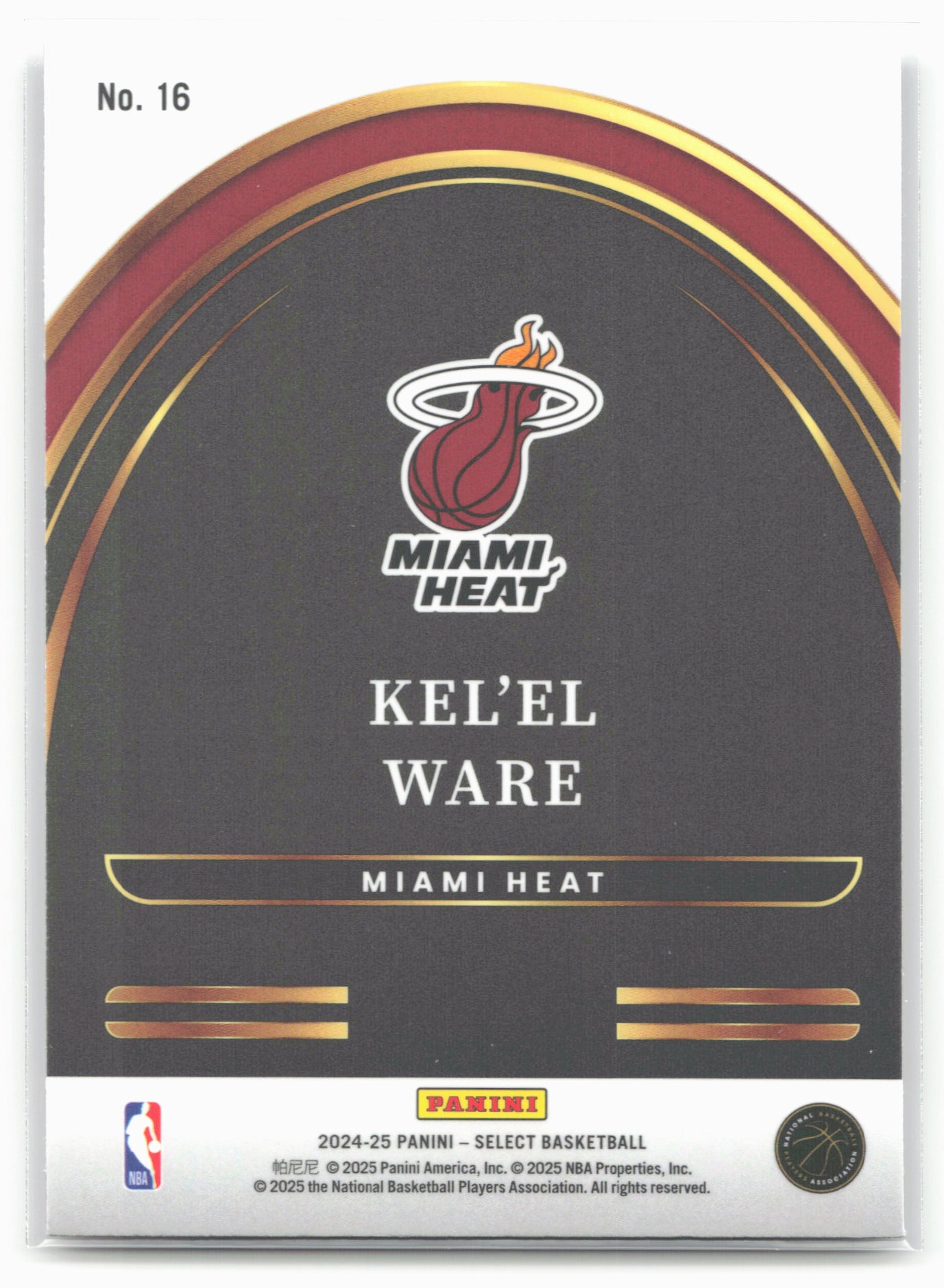 2024-25 Panini Select #16 Kel'el Ware Select Future
