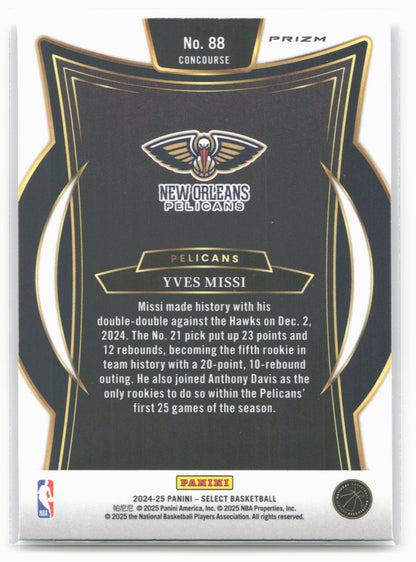 2024-25 Panini Select #88 Yves Missi Scope Prizm