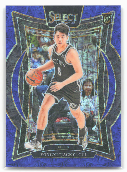 2024-25 Panini Select #94 Yongxi "Jacky" Cui Blue Scope Prizm #/249
