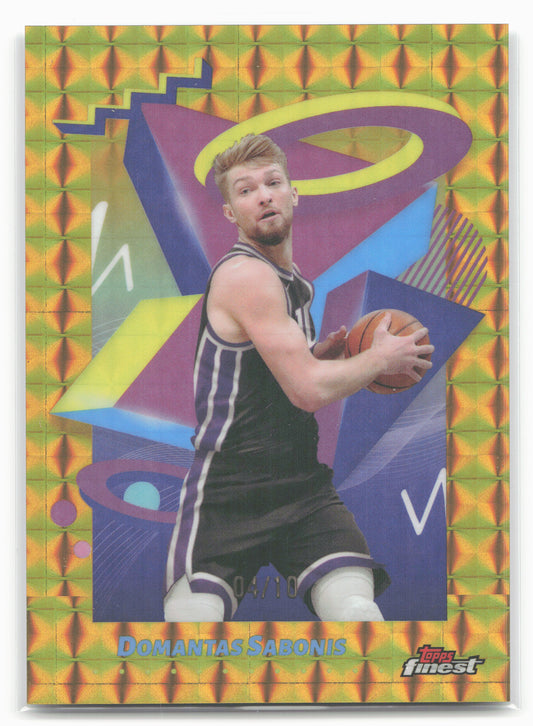 2024-25 Finest #283 Domantas Sabonis Gold Geometric Refractor #/10