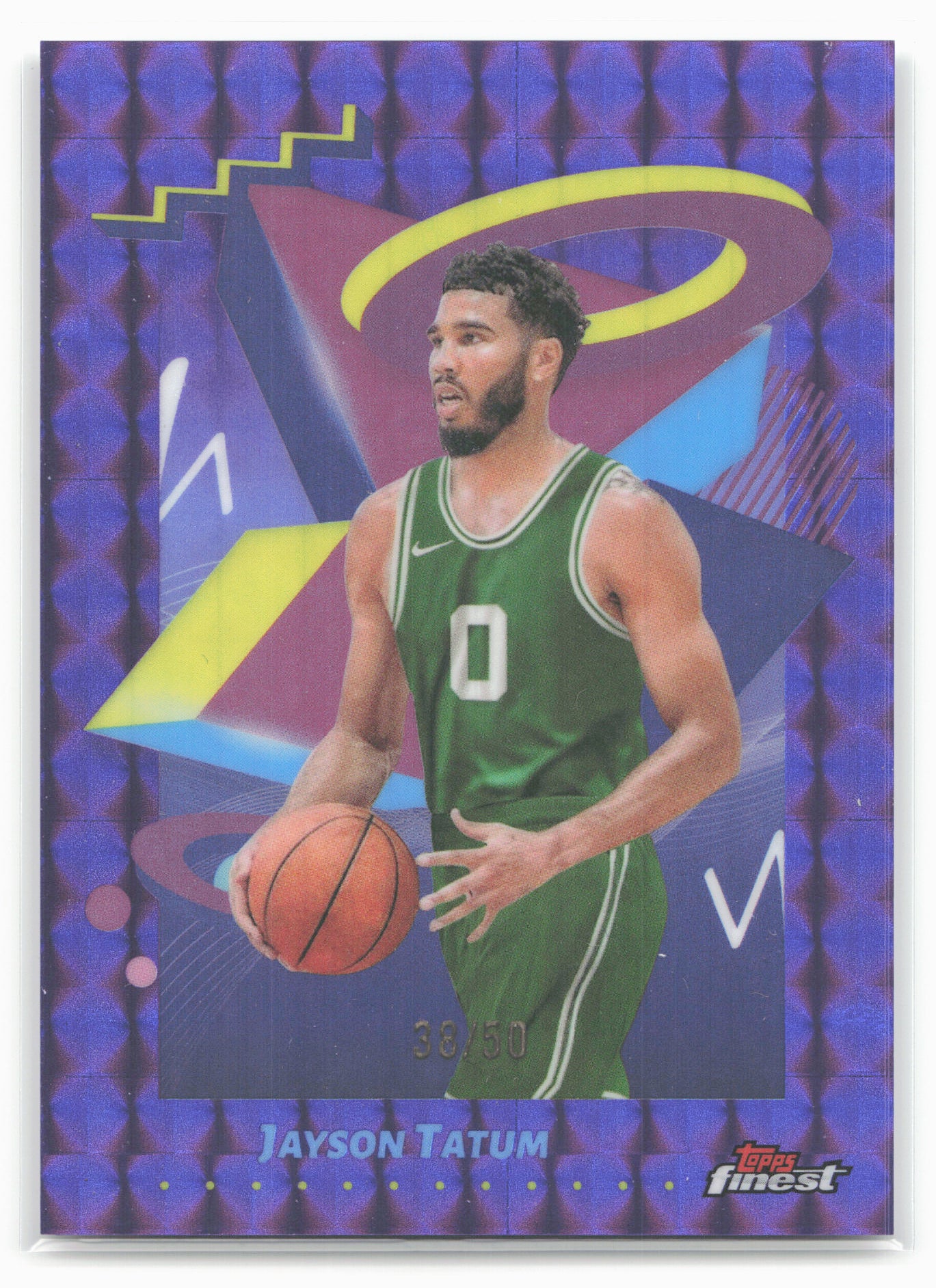 2024-25 Finest #204 Jayson Tatum Purple Geometric Refractor #/50
