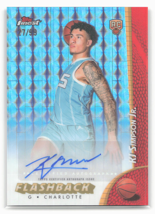 2024-25 Finest #FBA-KS KJ Simpson Jr. Flashback Autographs Bue /99