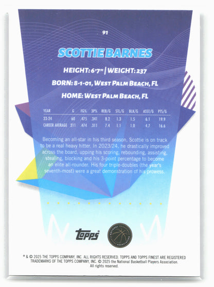 2024-25 Finest #91 Scottie Barnes Geometric