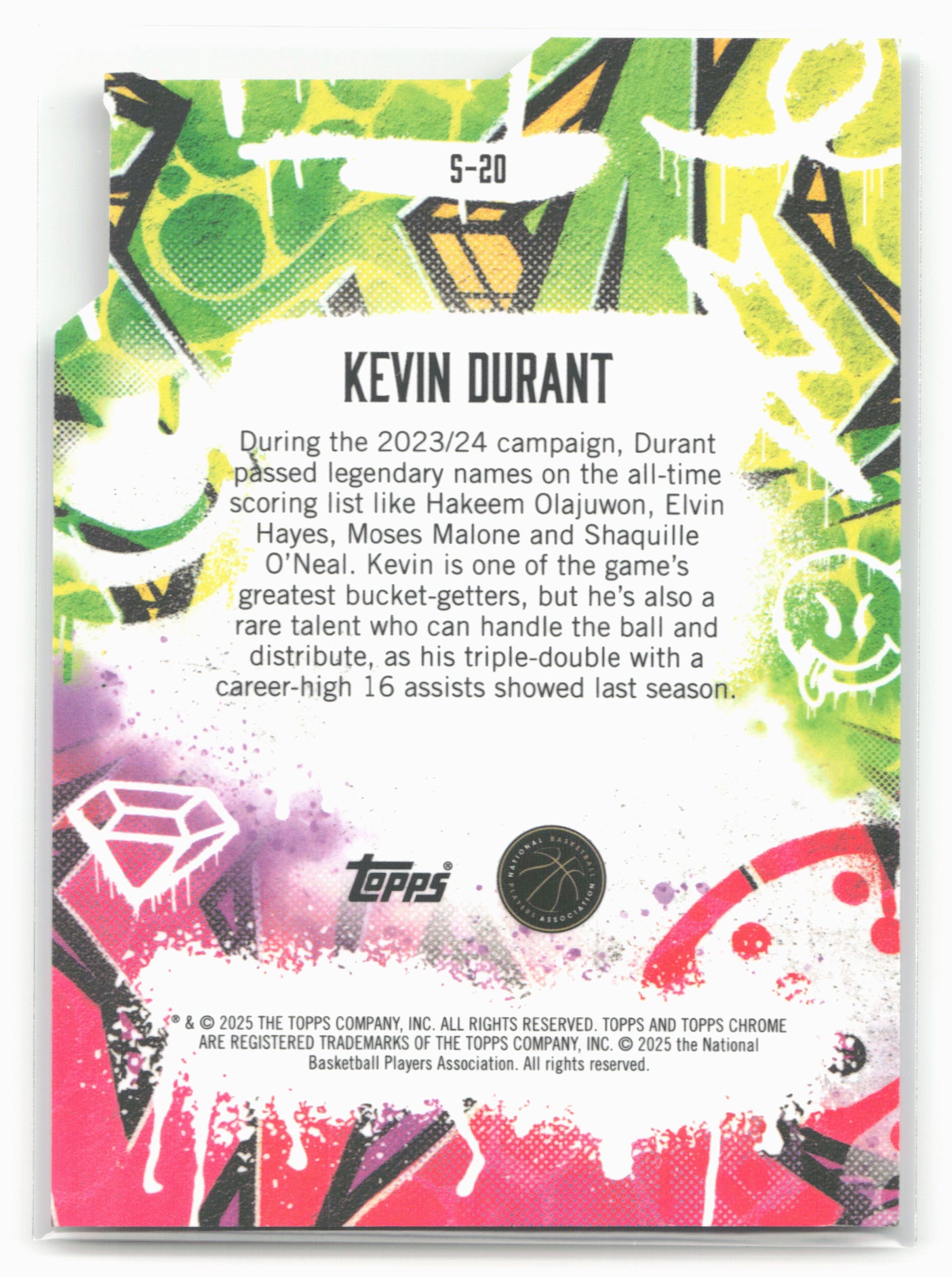 2024-25 Finest #S-20 Kevin Durant Showstoppers Geometric Refractor