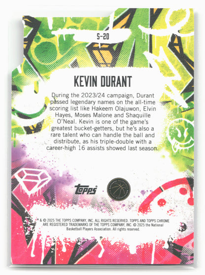 2024-25 Finest #S-20 Kevin Durant Showstoppers Geometric Refractor