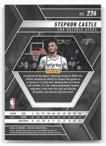 2024-25 Panini Mosaic #236 Stephon Castle