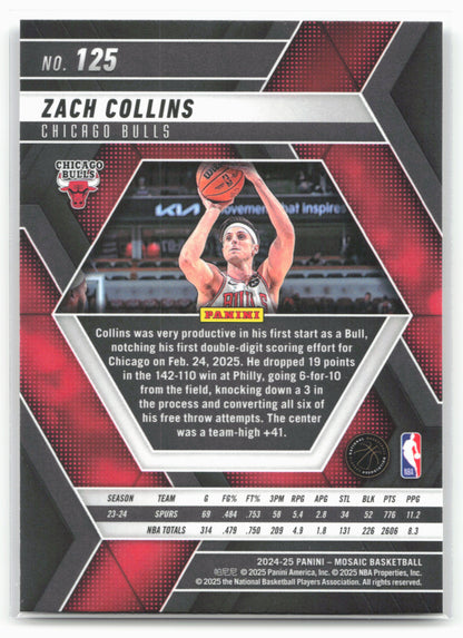 2024-25 Panini Mosaic #125 Zach Collins