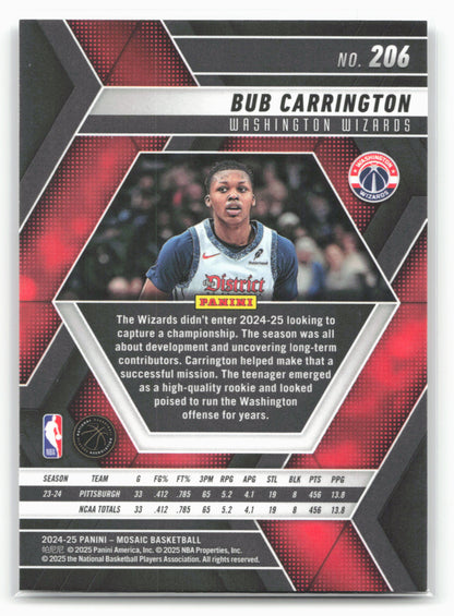 2024-25 Panini Mosaic #206 Bub Carrington
