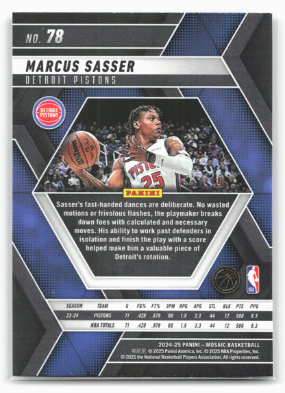 2024-25 Panini Mosaic #78 Marcus Sasser