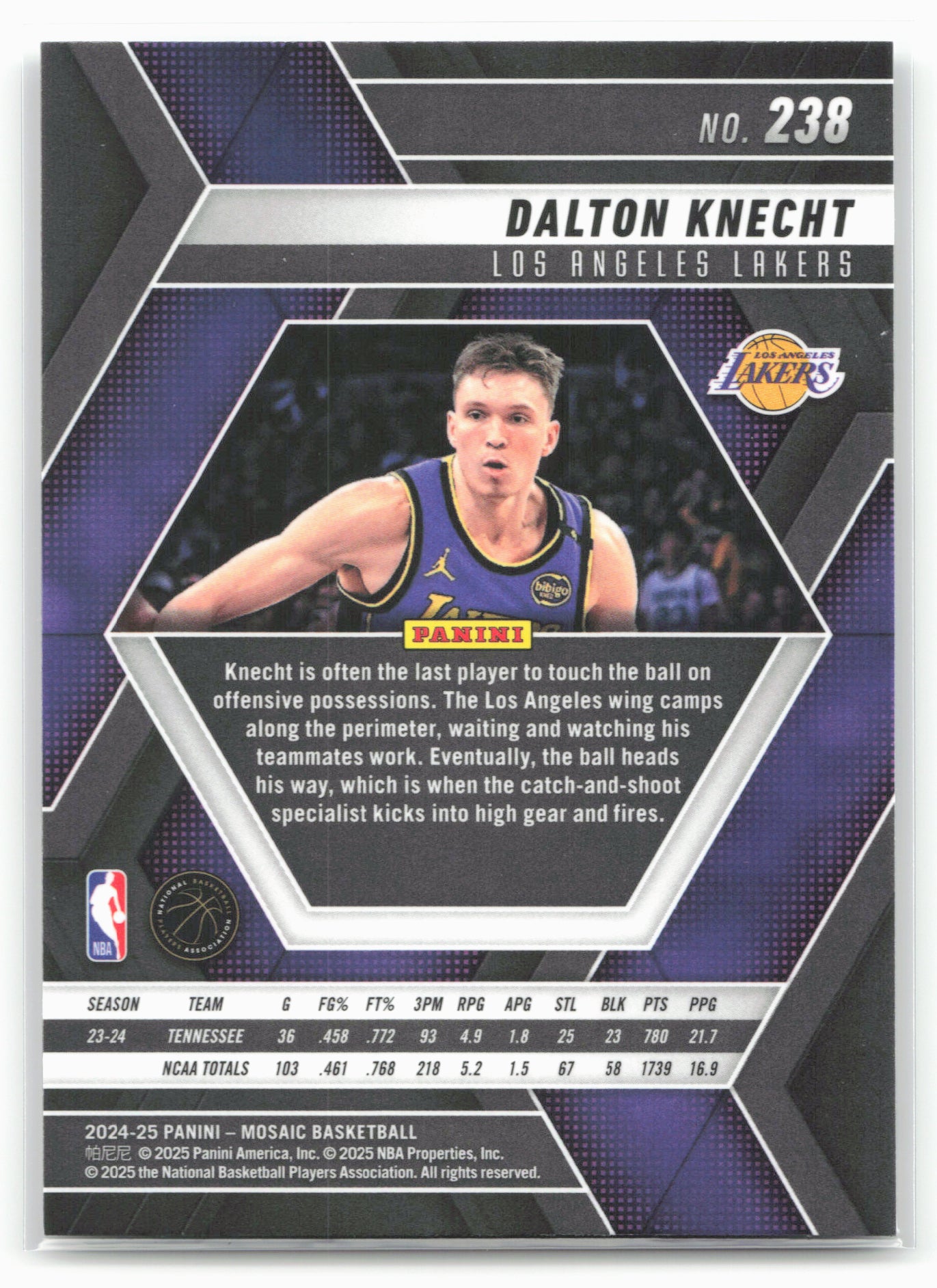 2024-25 Panini Mosaic #238 Dalton Knecht