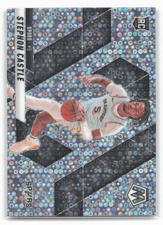 2024-25 Panini Mosaic #236 Stephon Castle Fast Break Silver Mosaic