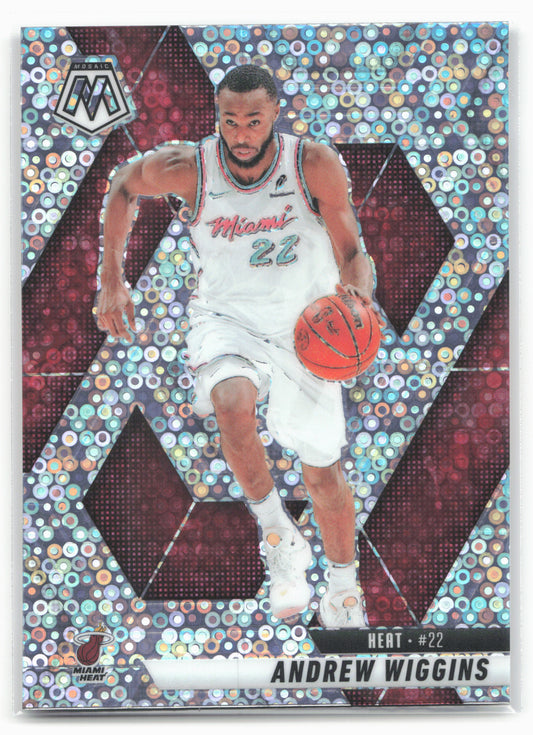2024-25 Panini Mosaic #175 Andrew Wiggins Fast Break Silver Mosaic