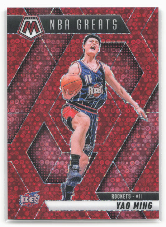 2024-25 Panini Mosaic #294 Yao Ming Fast Break Red Mosaic #/99