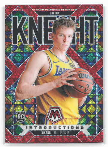 
2024-25 Panini Mosaic #16 Dalton Knecht Introductions Fast Break Red #/99