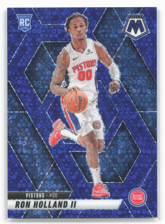 2024-25 Panini Mosaic #219 Ron Holland II Fast Break Blue Mosaic #/85