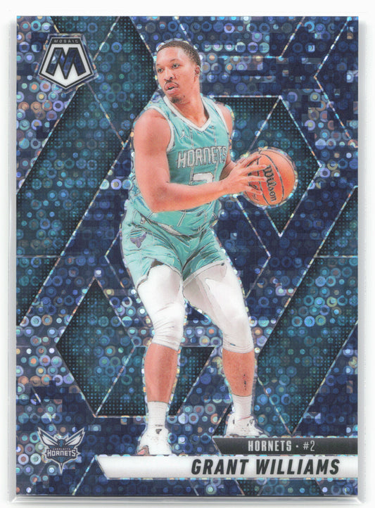 2024-25 Panini Mosaic #43 Grant Williams Fast Break Blue Camo Mosaic #/35