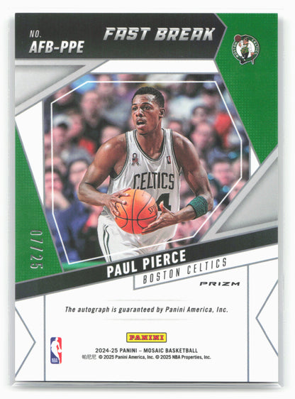 2024-25 Mosaic Paul Pierce AFB-PPE Fast Break Blue /25