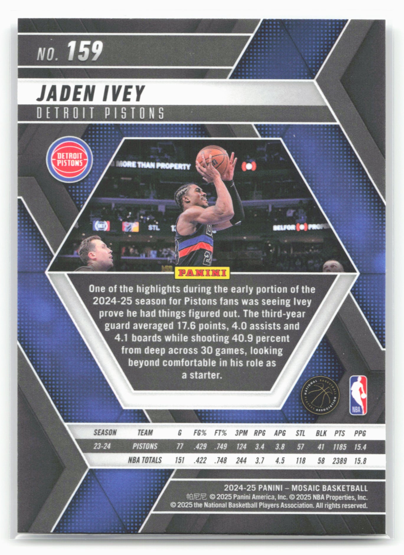 2024-25 Panini Mosaic #159 Jaden Ivey