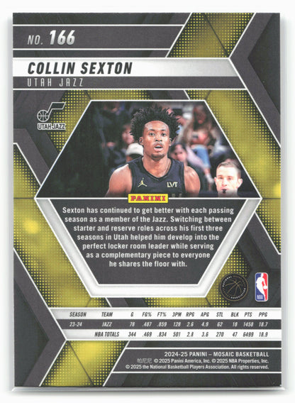 2024-25 Panini Mosaic #166 Collin Sexton