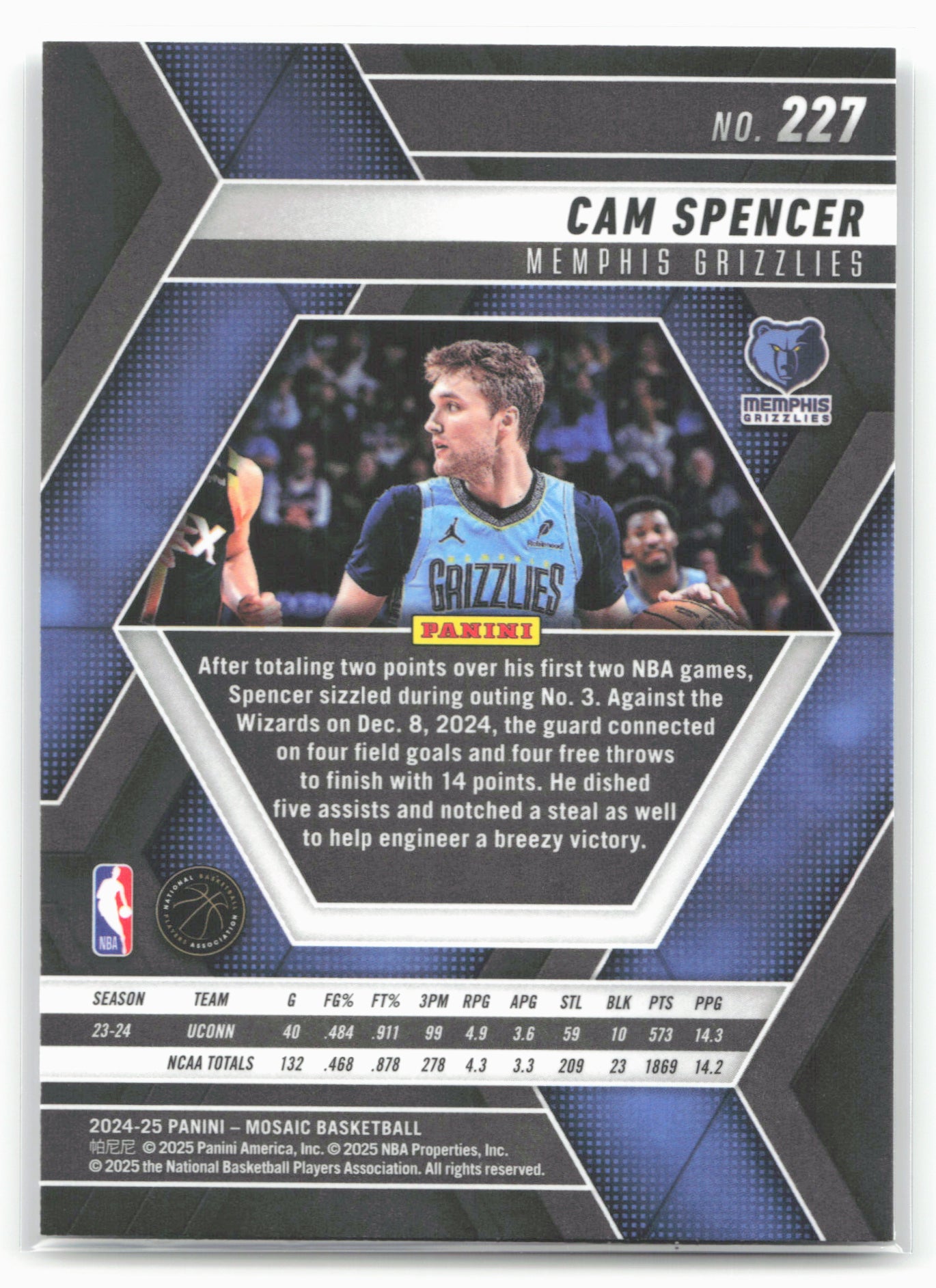 2024-25 Panini Mosaic #227 Cam Spencer