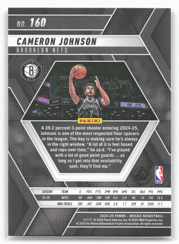 
2024-25 Panini Mosaic #160 Cameron Johnson