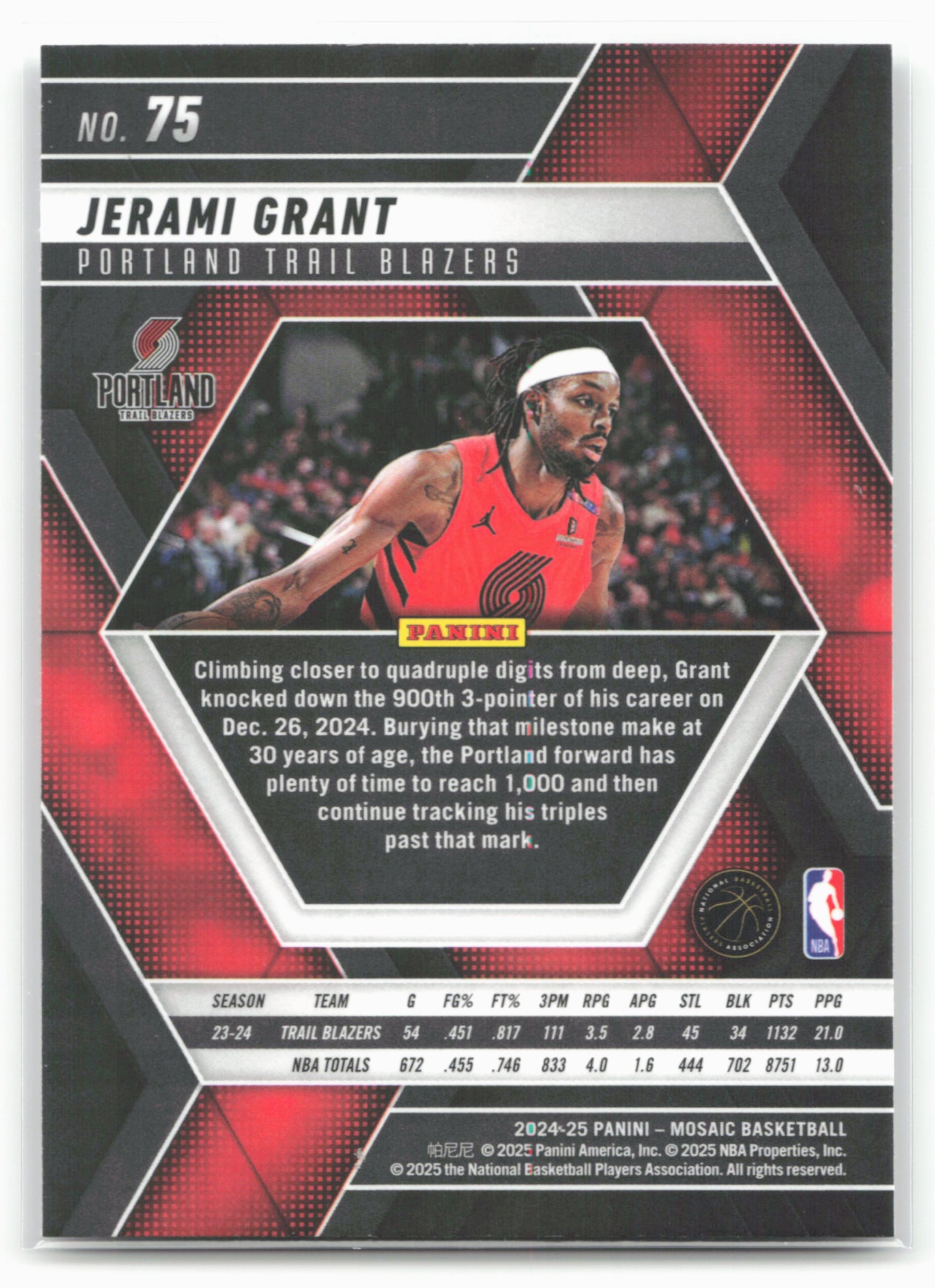 2024-25 Panini Mosaic #75 Jerami Grant