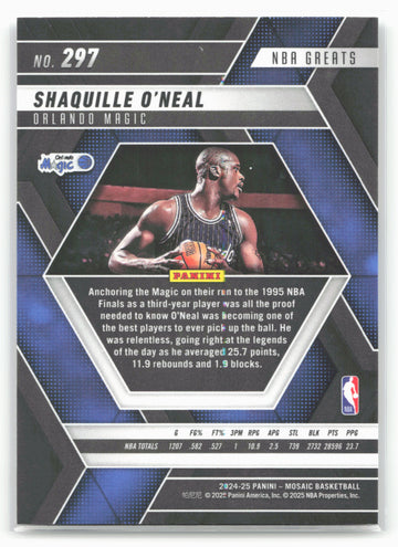 
2024-25 Panini Mosaic #297 Shaquille O'Neal