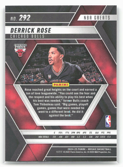 2024-25 Panini Mosaic #292 Derrick Rose