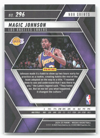 2024-25 Panini Mosaic #296 Magic Johnson