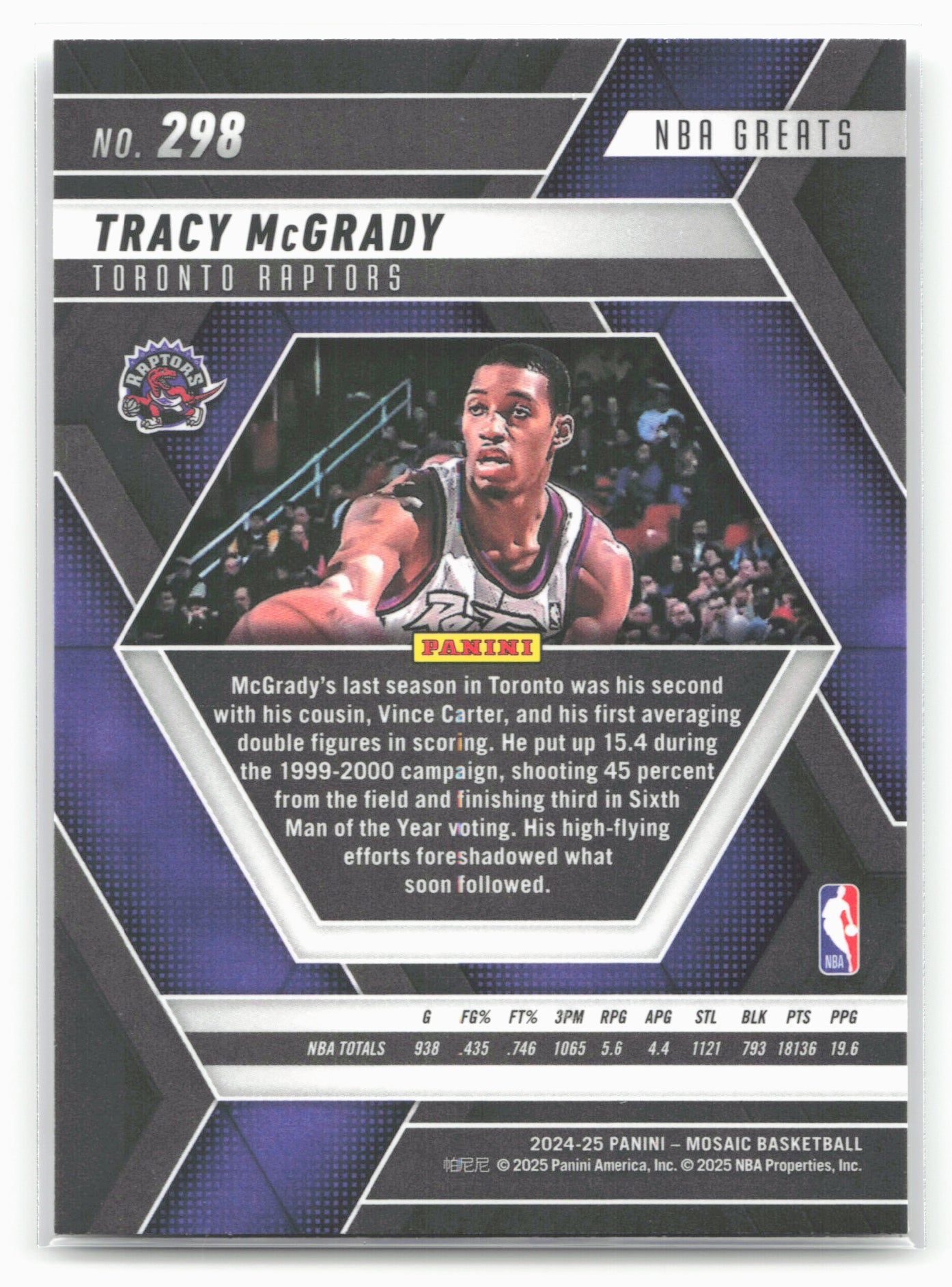 2024-25 Panini Mosaic #298 Tracy McGrady