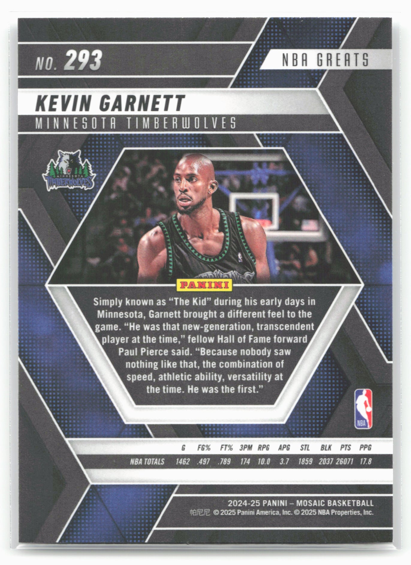 2024-25 Panini Mosaic #293 Kevin Garnett