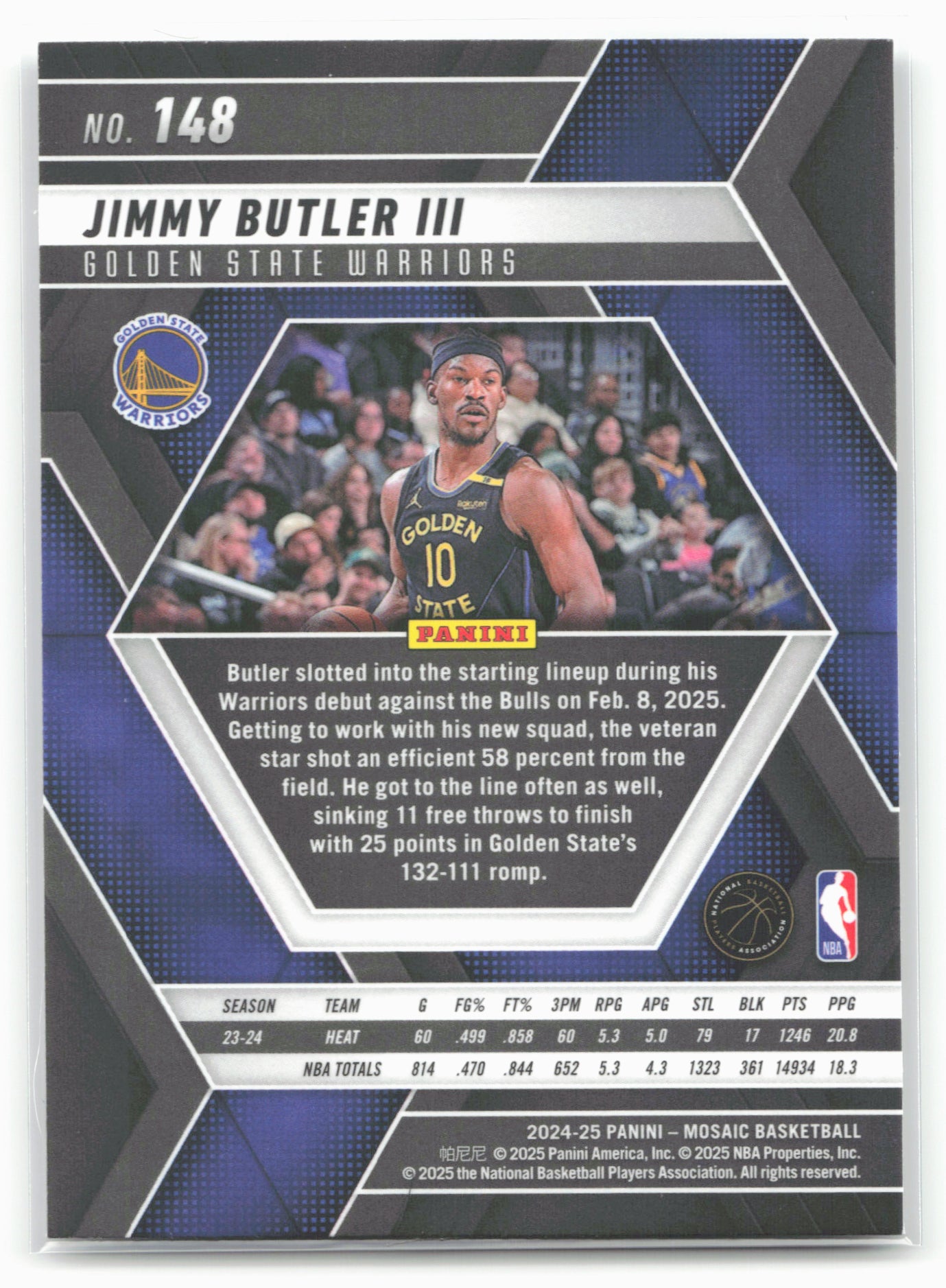 2024-25 Panini Mosaic #148 Jimmy Butler III