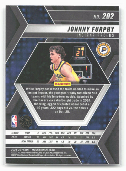 2024-25 Panini Mosaic #202 Johnny Furphy